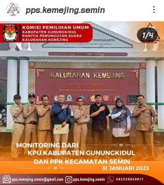 Monitoring KPU ke Sekretariat PPS Kemejing